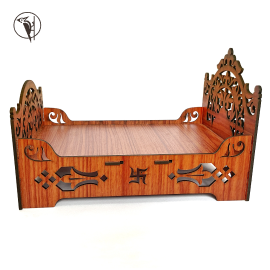 Laddu Gopal Ji Bed (Singhasan) Wooden | Janmashtami Mandir Decoration & Pooja Item