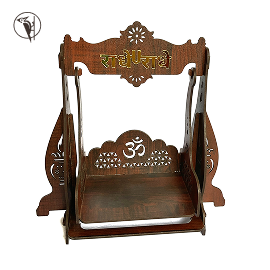 Premium Laddu Gopal Jhula for 0-6 No. Bal Gopal | Wooden MDF Pooja Swing