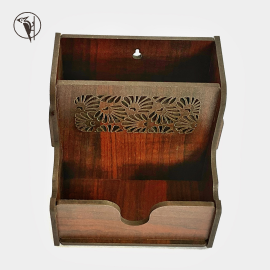 Compact MDF Desk Organizer with Pen Holder, Visiting Card Stand & Mobile Holder