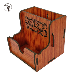 Compact MDF Desk Organizer with Pen Holder, Visiting Card Stand & Mobile Holder
