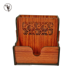 Compact MDF Desk Organizer with Pen Holder, Visiting Card Stand & Mobile Holder